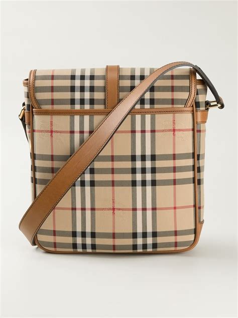 burberry leather check messengetr|Burberry Check Messenger Bag .